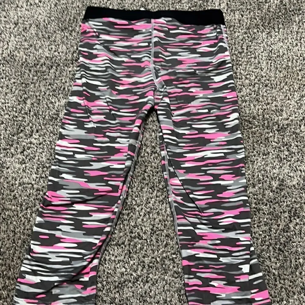 Nike Pro - Pink Gray Leggings -L